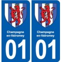 01 Ceyzériat logo ville autocollant plaque sticker