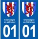 01 Ceyzériat logo ville autocollant plaque sticker