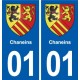 01 Ceyzériat logo ville autocollant plaque sticker