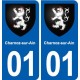 01 Ceyzériat logo ville autocollant plaque sticker