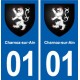 01 Ceyzériat logo ville autocollant plaque sticker