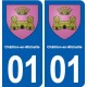 01 Ceyzériat logo ville autocollant plaque sticker