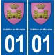 01 Ceyzériat logo ville autocollant plaque sticker