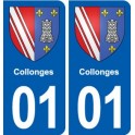 01 Ceyzériat logo ville autocollant plaque sticker
