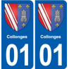 01 Ceyzériat logo ville autocollant plaque sticker