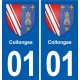 01 Ceyzériat logo ville autocollant plaque sticker