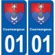 01 Ceyzériat logo ville autocollant plaque sticker