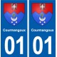 01 Ceyzériat logo ville autocollant plaque sticker