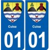 01 Ceyzériat logo ville autocollant plaque sticker