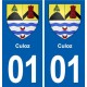 01 Ceyzériat logo ville autocollant plaque sticker