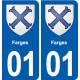 01 Ceyzériat logo ville autocollant plaque sticker