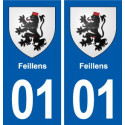 01 Ceyzériat logo ville autocollant plaque sticker
