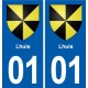 01 Ceyzériat logo ville autocollant plaque sticker