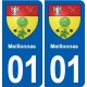 01 Ceyzériat logo ville autocollant plaque sticker