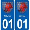 01 Ceyzériat logo ville autocollant plaque sticker
