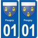 01 Ceyzériat logo ville autocollant plaque sticker