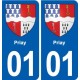 01 Ceyzériat logo ville autocollant plaque sticker