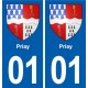 01 Ceyzériat logo ville autocollant plaque sticker