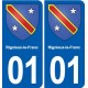 01 Ceyzériat logo ville autocollant plaque sticker