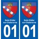 01 Saint-Didier-sur-Chalaronne blason ville autocollant plaque sticker