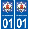 01 Priay logo ville autocollant plaque sticker