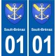 01 Ceyzériat logo ville autocollant plaque sticker