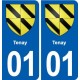 01 Ceyzériat logo ville autocollant plaque sticker