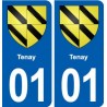 01 Ceyzériat logo ville autocollant plaque sticker