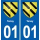 01 Ceyzériat logo ville autocollant plaque sticker