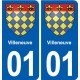 01 Ceyzériat logo ville autocollant plaque sticker