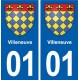 01 Ceyzériat logo ville autocollant plaque sticker
