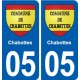 05 Chabottes logo ville autocollant plaque stickers