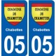 05 Chabottes logo ville autocollant plaque stickers