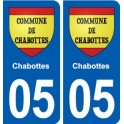 05 Chabottes logo ville autocollant plaque stickers