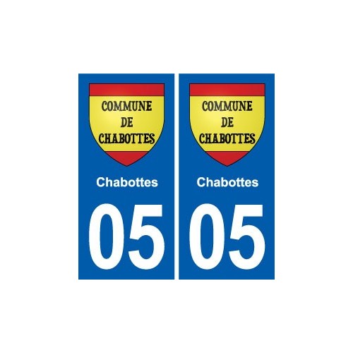 05 Chabottes logo ville autocollant plaque stickers