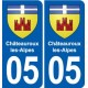 05 Saint-Bonnet-en-Champsaur logo ville autocollant plaque stickers