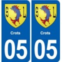 05 Chabottes logo ville autocollant plaque stickers