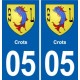 05 Chabottes logo ville autocollant plaque stickers