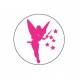 Fée rose- Autocollants Stickers caches enjoliveurs  pour jante auto
