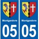 05 Montgenèvre wappen der stadt aufkleber typenschild aufkleber