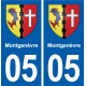 05 Montgenevre coat of arms, city sticker, plate sticker