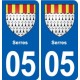 05 Risoul logo ville autocollant plaque stickers