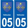 05 Risoul logo ville autocollant plaque stickers
