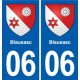 06 Falicon logo  ville autocollant plaque stickers