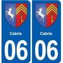 06 Cabris coat of arms, city sticker, plate sticker