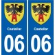 06 Falicon logo  ville autocollant plaque stickers