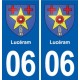 06 Falicon logo  ville autocollant plaque stickers