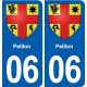 06 Falicon logo  ville autocollant plaque stickers