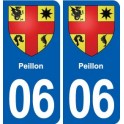 06 Falicon logo  ville autocollant plaque stickers