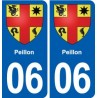 06 Falicon logo  ville autocollant plaque stickers